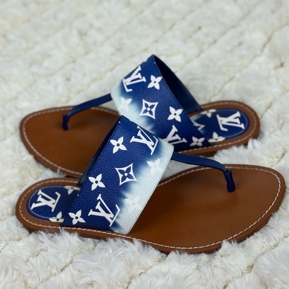Louis Vuitton Monogram Escale Palma Sandals 39 - Picture 4 of 13